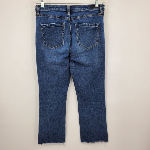 Blank NYC The Bowery Cropped Boot Cut Women's Raw Hem Jeans Size 30 - Picture 2 of 11